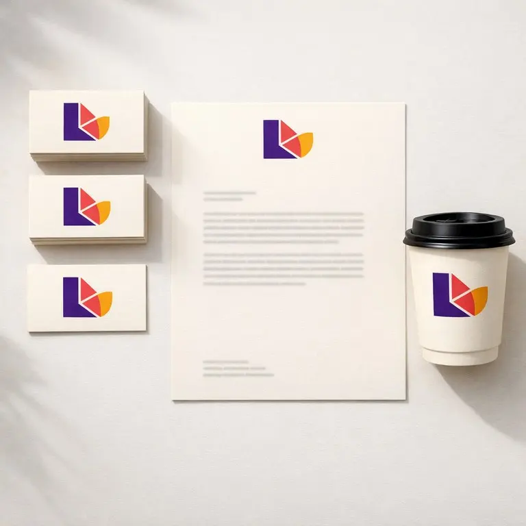 Brand identity mockup for Lumo Coffee